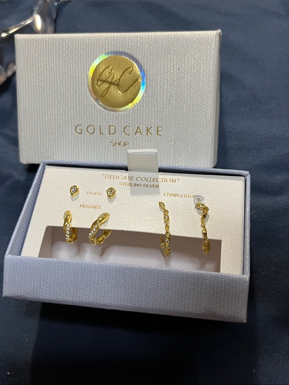 Gold Cake Delicate 5-Piece Gold-Tone Earring Set - Gold